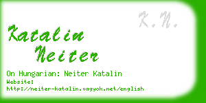 katalin neiter business card